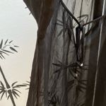 a.n.a ® Black Sheer Delight Peasant Long Sleeve Blouse Size M Photo 5