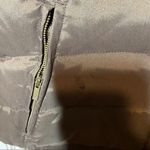 Eddie Bauer  Down Puffer Vest Goose Down Full Zip Brown Fur Lined Small Photo 1