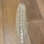 Hand crocheted scarf necklace in white multi strand beaded Photo 5