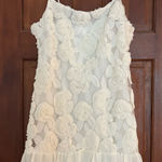 White Floral Dress Size M Photo 0