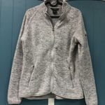 Eddie Bauer  Fleece Jacket Full Zip Gray zipper pockets Women's Size‎ Medium Photo 1