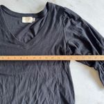 Nation Ltd  Womens Top Small Black V Neck 3/4 Sleeve Ruffle Cuff‎ Blouse Photo 3