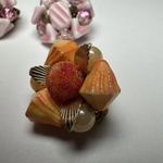 Bead Cluster Beaded Vintage Clip On Earrings 1 Hong Kong 1 West Germany Lot Of 2 Pink Photo 4