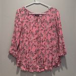 Gap Pink Floral Ruffled Blouse Top Size XS Photo 0