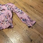 Chocolate USA  Cotton Smocked Waist Mock Neck Puff Sleeve Blouse Floral MEDIUM Photo 10