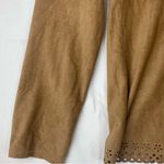 Lexi & Tasch size medium y2k tan tie front eyelet cutout long sleeve shirt 90s b Photo 5