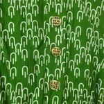 Jaclyn Smith  Gold Half Button Shirt Dress Green Size Medium Photo 3