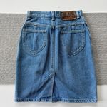 Vintage 80s 90s Calvin Klein Blue Denim Jean Mini Pencil Skirt Sz 6 Fits 0 2 4 Photo 8