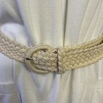 Michael Kors Cream Short Sleeve Cardigan Sweater Tunic with Beige Belt- Small Photo 5