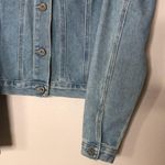 Boom Boom Jeans Embroiled denim jacket with pom poms button up fall winter size medium Photo 3
