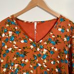 Pinkblush Rust Floral Printed V-Neck Chiffon Maternity Dress NWT Size Medium Photo 5