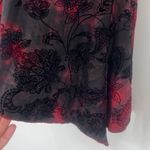 Sienna Grace Velvet Burnout Asymmetric Womens Top Sz M Y2K Holiday Goth Artsy Red Size M Photo 5