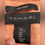 Tahari Terracotta Linen Blouse Size L Photo 5