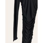 All Saints Milla Black Long Sleeve Ruched Knee Length Dress Size 4 Photo 2