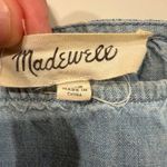 Madewell Convertible Cold Shoulder Chambray Blouse Women's XXS Blue Denim Preppy Photo 5