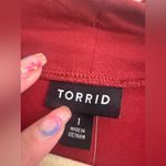 Torrid  Studio Tissue Jersey Drape Neck Dark Red Fall Tank Top Tee - size 1 Photo 3