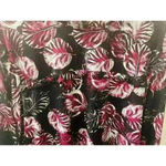 Karl Lagerfeld Purple Floral Long Sleeve Blouse Ruffles Size XL Key Hole Photo 6