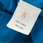 J.Crew Y2K  Drawstring Pleated Scoop Neck Tee Short Sleeve Cotton Blue XS Photo 3