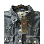 Levi's  NWT Western Dark Wash Denim Jean Button Down Shirt Size Small Blue Rodeo Photo 2