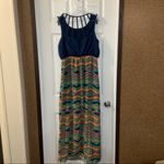 My Michelle  Multicolor Sleeveless Aline Maxi Dress size Large Photo 4