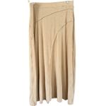 NWT OGL Mid Rise Pull On Flare Maxi Skirt Beige Size XL Tan Photo 3
