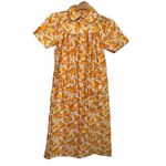 Vintage Mumu Sears House Dress womens small Orange Photo 4