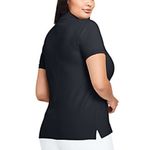 Lands' End Plus Size Mesh Cotton Short Sleeve Polo Shirt Photo 1
