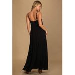 Lulus Favorite of the Day Tiered Maxi Dress Women XL Lined Black Boho Beach Photo 1