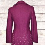 Escada Wool Evening Coat Burgundy Women's Coats Size 36 (eu) Photo 7