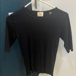 Elie Tahari  black ribbed tee shirt Photo 0