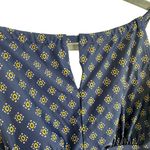 Kona Sol Navy Blue Yellow Keyhole Tankini Mini Swim Skirt Set Women's Size M Photo 3