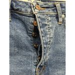 We The Free  Curvy Jean Shorts Womens Sz 29 Blue Denim Ultra High Rise Frayed Photo 2