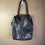 Nike TOTE BAG Women's Vintage HERITAGE Vertical Leather BA2943 Silver Black Photo 5