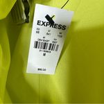 EXPRESS  NWT Draped Mock Neck Open Back Thong Bodysuit Size Medium Neon Yellow Photo 7