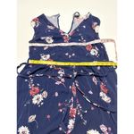 Torrid  Women's Floral Print Challis Button Front Romper Sleeveless Navy‎ Blue 1X Photo 9
