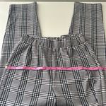 SheIn plaid stretchy straight leg trousers / work pants w/ ruffle waist Photo 3
