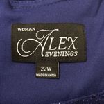 Alex Evenings NWT Scoop Neck Jacquard Glitter Embellished Chiffon Dress Size 22W Photo 4