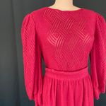 Vintage 70s Bishop Sleeve Sweater & Skirt Set Pink Size 14 Photo 1