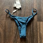 frankie's bikinis Scarlett Ribbed Bottoms Deep Sea Blue Photo 2