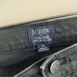 J.Crew  High Rise Crop Flare Jeans Black Stretch Size 32 Photo 9