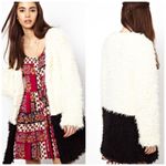 MINKPINK  Cream / Black Faux Fur Coat Photo 3