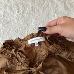 Rebecca Taylor  Cotton Poplin Popover‎ Blouse In Chocolate Size Medium Photo 2