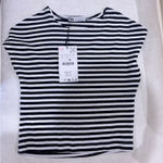 ZARA NWT  striped cropped shirt Photo 0