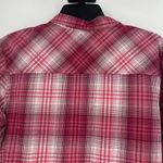 Cabela's  Pink Plaid Button Up Shirt Long Sleeve Pockets Stretch Collared Size M Photo 4