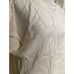 J.Crew Drapey T-Shirt Ivory Pullover Short Sleeve Satin L NWT Flawed Photo 2