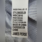 James Perse Standard  Blue White Contrast Cotton Button Down Shirt size 2 Medium Photo 6