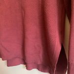 Athleta  Maroon Textured Sweater Crew Neck Long Sleeve Top Shirt Women Small Photo 1