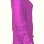 J. CREW FACTORY neon pink warm and cozy crew neck long sweater Size Large EUC Photo 3