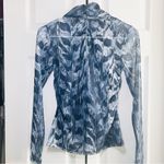 ALLSAINTS Tia Long Sleeve Mesh Top in Inez Blue - US 4 Photo 1