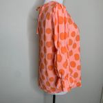 Who What Wear  Pink Orange Polka Dot Blouse Sz Small Photo 3